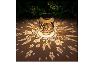 AITENISEN Hummingbird Solar Lanterns Outdoor Waterproof Garden Decor Birthday Gifts for Mom Women Grandma Metal Hanging Solar Lights Outdoor Decoration for Patio,Yard,Porch,Backyard
