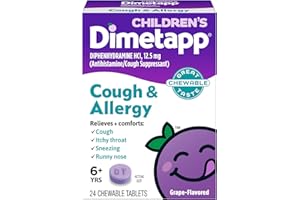 Dimetapp Children’s Cough & Allergy Chewable, 24 Tablets, Grape