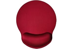 LIZPARE Mouse Pad with Wrist Support, Ergonomic Mouse Pad with Memory Foam Wrist Rest Cushion, Non-Slip Rubber Base Gaming Mice Pad for Home Office Computer Laptop, Red