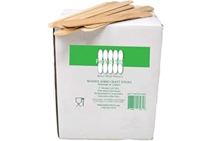 Perfect Stix Craft WTD-1000 Jumbo Craft Sticks, 0.1" Height, 0.6" Width, 6" Length (Pack of 1000)