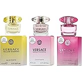 Versace 3-piece Miniatures Fragrance Collection - Bright Crystal Absolu, Bright Crystal, Yellow Diamond - Gift set for Women 0.17 fl oz each