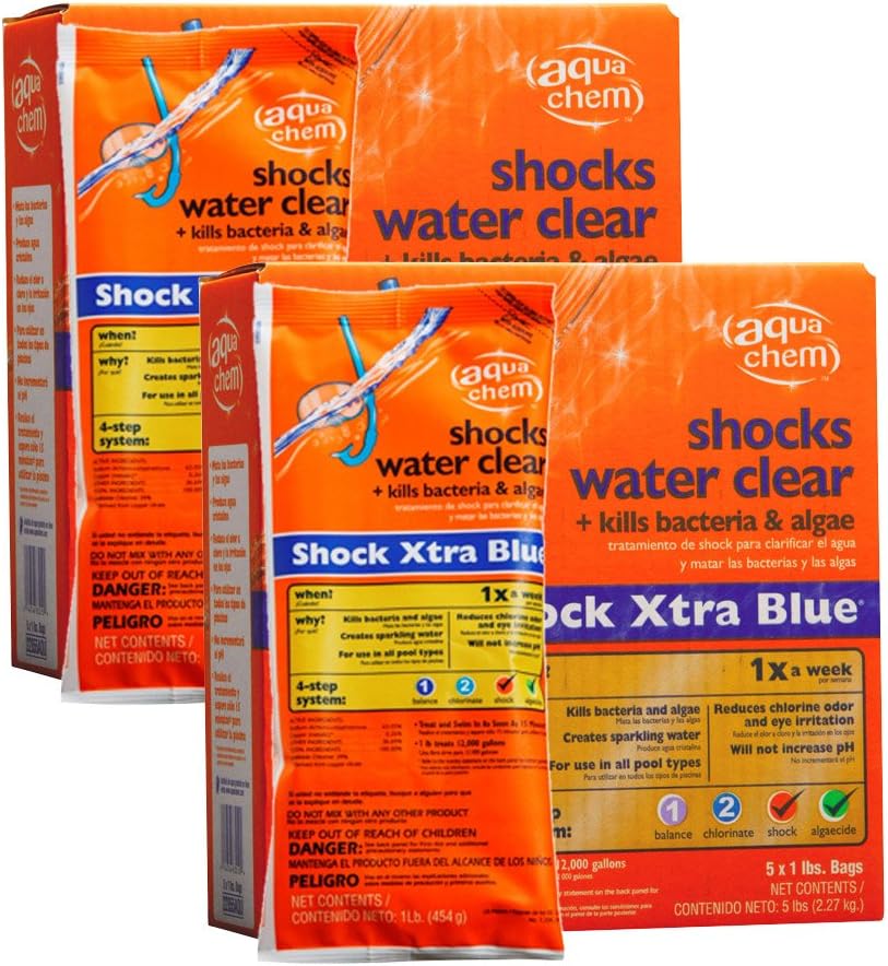 Aqua Chem 12101AQU-02 Xtra Blue Swimming Pool Shock, 10-Pack