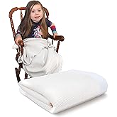 Baby Morgan Blankets Thermal Waffle Baby Blanket Crib Bedding - Soft Cozy Warm Infant Thermal Cover for Nursery Stroller or Bassinet, Lightweight Ideal Shower Gift, Nylon Trim White 36" x 50"