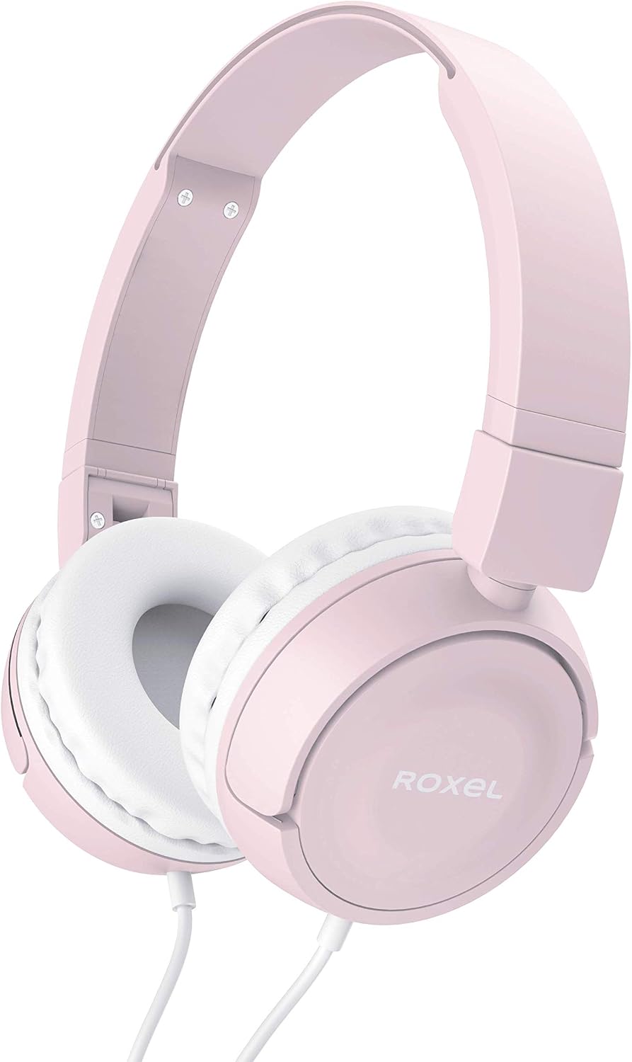Roxel RX110 Lightweight Wired Foldable Headphones with Mic & Volume Control, On-Ear Headphones, Ergonomic Design