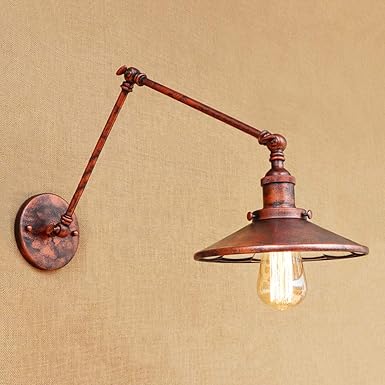 Ganeep Weinlese-Metallrost-Farben-langer Arm-Doppelmast-Wandlichter