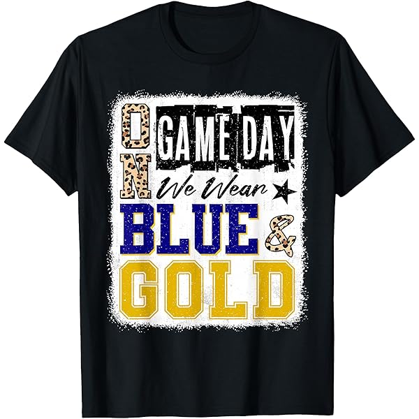 Amazon.com: Blue and Gold Spirit Wear for High School Football T