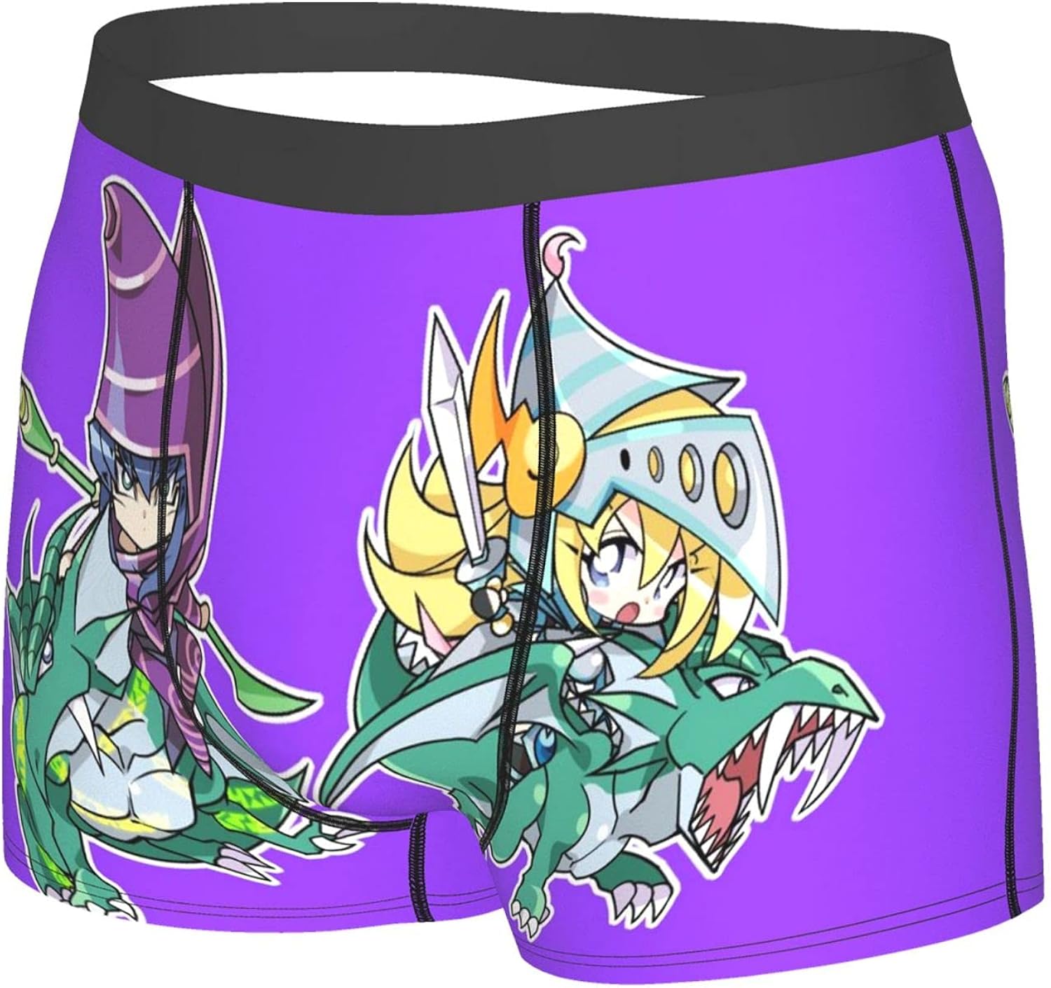 Mens Boxer Briefs ，Dark Magician Manga Shorts Anime Underwear Retro