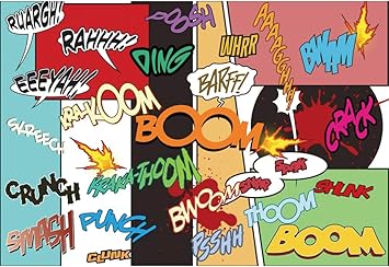 Amazon Com Oerju 5x3ft Cartoon Comic Superhero Photography Background Bomb Graffiti Colorful Doodle Baby Shower Backdrop Little Boys Birthday Party Decor Banner Kids Superhero Portrait Photo Studio Vinyl Prop Camera