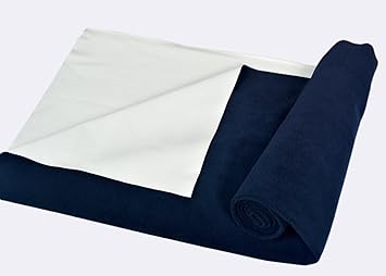 Trance Home Linen Baby Dry Sheets/100% Waterproof/Soft/Mattress/Bed/Crib Protector/Breathable/Underpad Navy Blue (Large)
