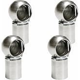 StrutExperts Lift Support Ball Socket End Fitting, M6 Female Thread, 3/8" (10mm) Ball Socket, 0.83" (21mm) Length, Connector for Lift Supports Gas Spring &amp; Struts, 4 Pack