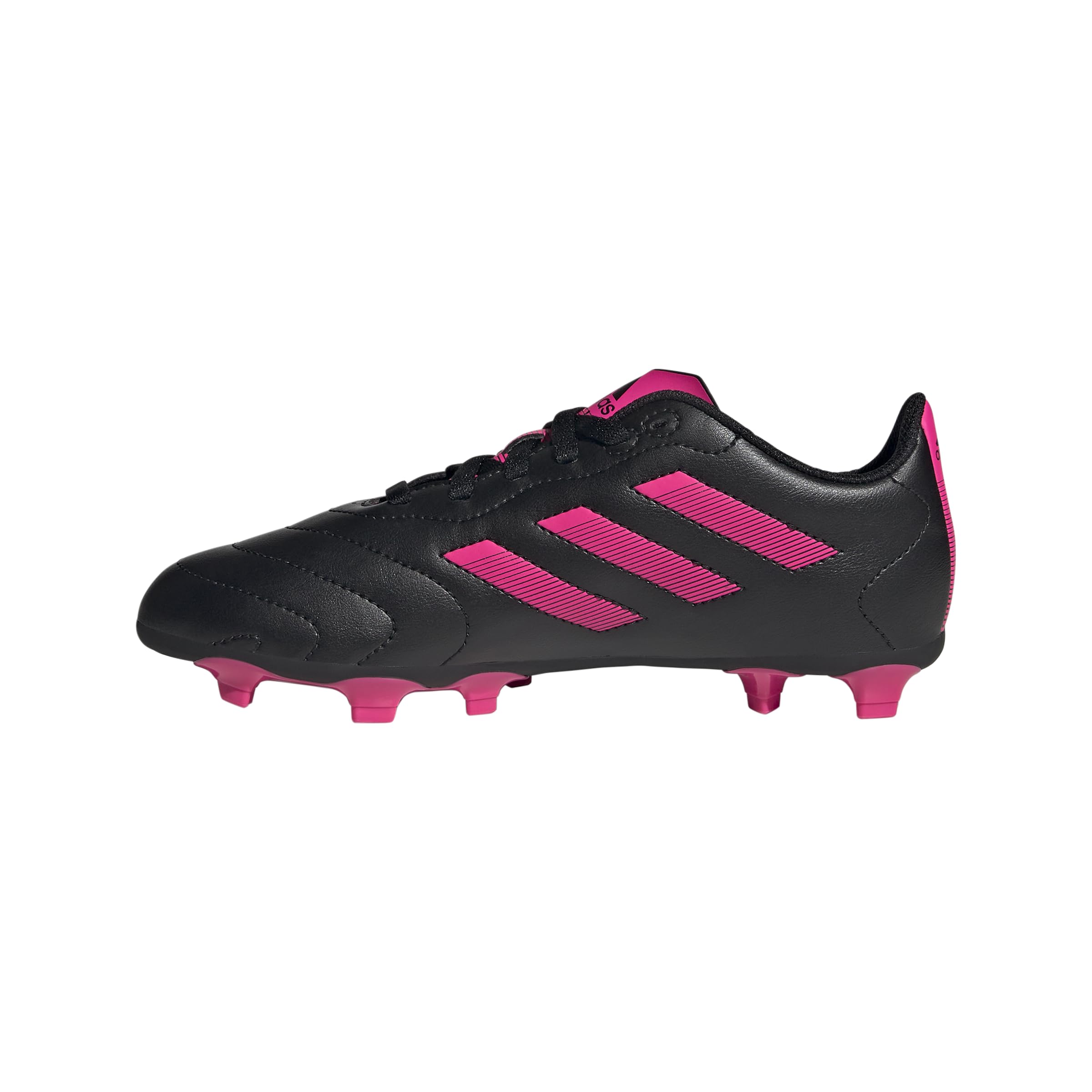 adidas Kids Goletto VII Firm Ground Cleats Soccer Shoe, Core Black/Team Shock Pink/Core Black, 10 US Unisex Toddler Image