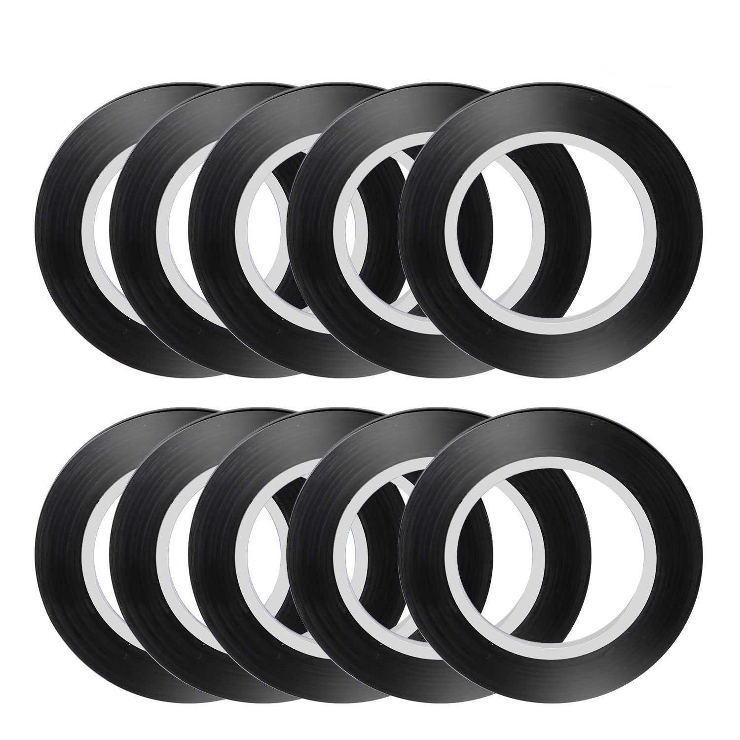 AIEX Chart Tape Whiteboard Gridding Graphic Tape Black 3mm Width Self Adehesive Tapes for School, Office and Home (10 pcs)