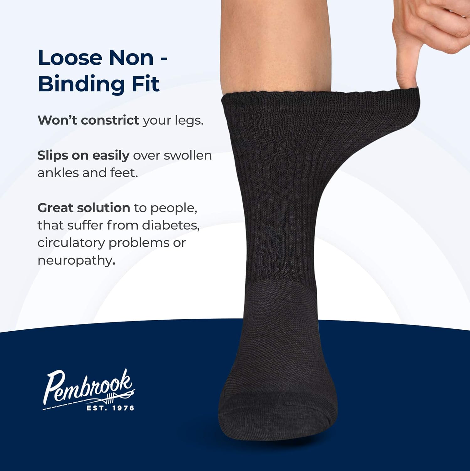 Diabetic Socks Women & Men | Wide Non Binding Edema, Neuropathy Socks (6-pairs): Clothing