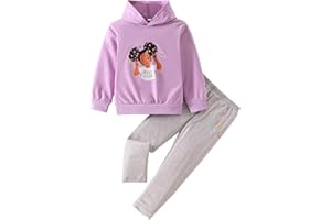 CAKANER Kid Toddler Girls Clothes Cartoon Pattern Print Sweatshirt Hoodie Sports Pants 2PC Girl Fall Winter Clothing Set