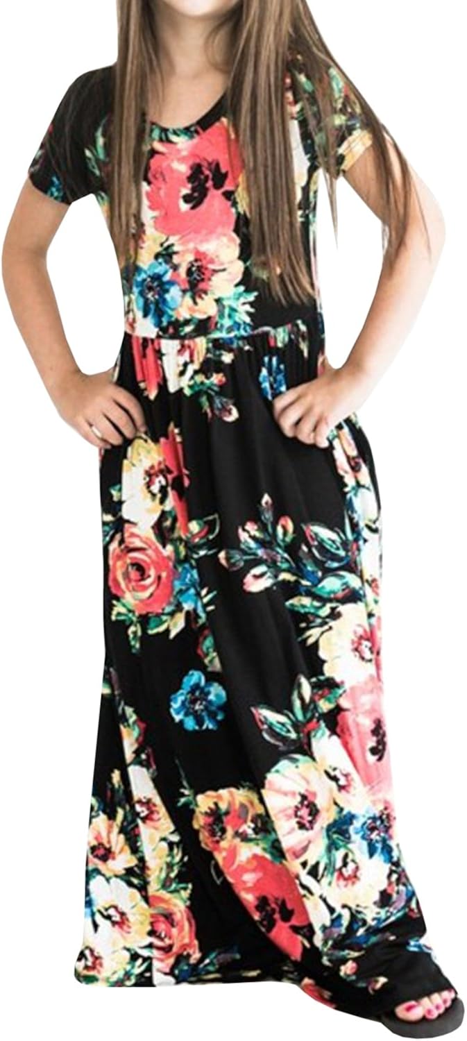 long flared maxi dress