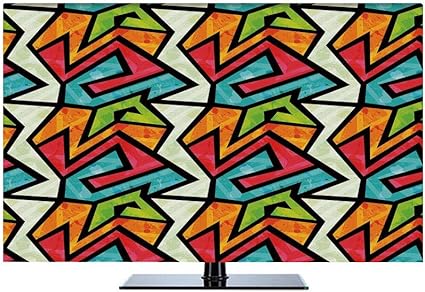 Amazon Com Grunge 32 Inch Indoor Tv Cover Colorful Graffiti