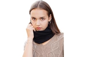 NUOHEMULE 100% Cashmere Neck Gaiter for Men and Women, Neck Warmer for Ski.