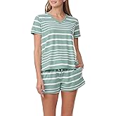 Tommy Hilfiger Women's Sleeve Tee and Boxer Shorts Pajama Set