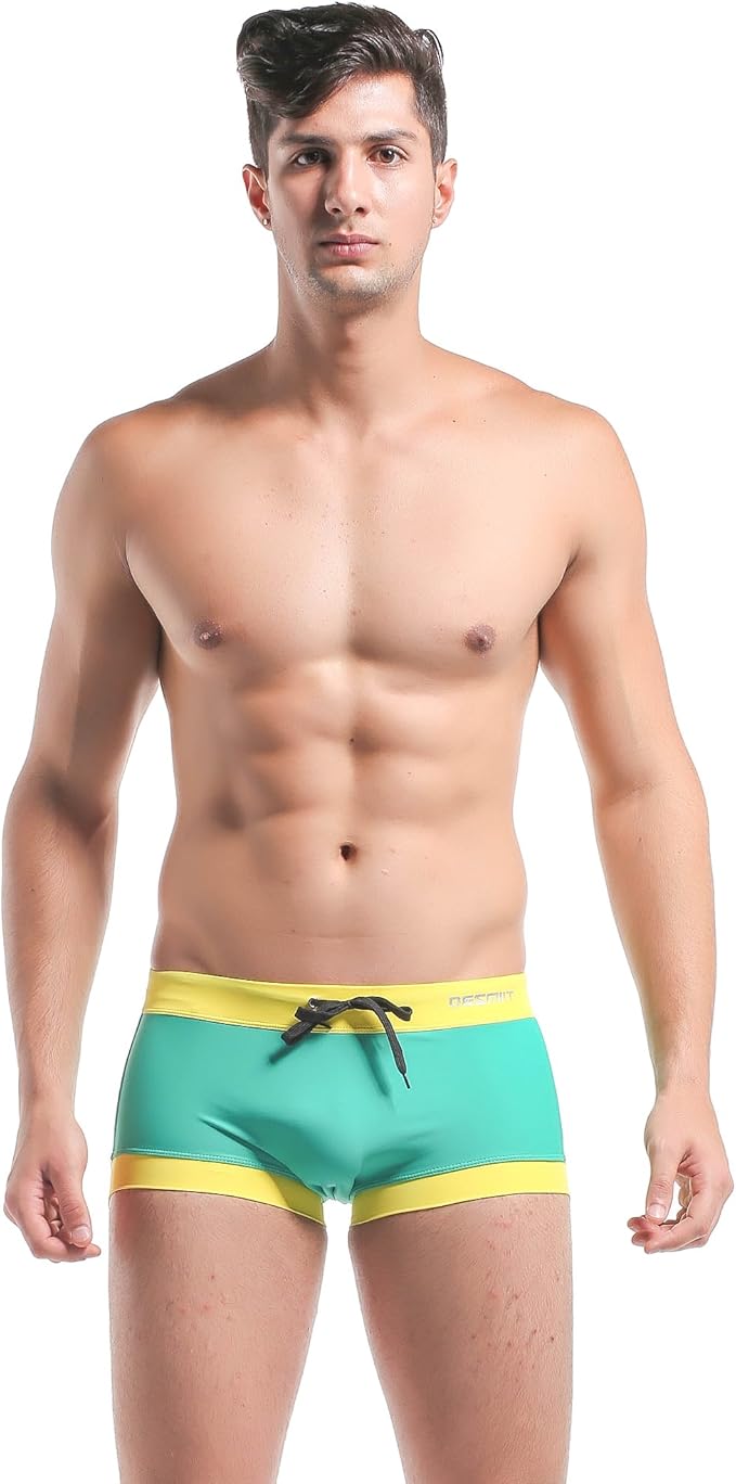 Amazon リッキー ベンズ Ricky Bens 男性水着 メンズ ビーチ 水泳パンツ 競パン Mサイズ Asia M Waist 72 80cm グリーン 水着 通販