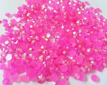 Amazon Com Goldenliving168 Hot Pink Ab 800pcs Round Jelly
