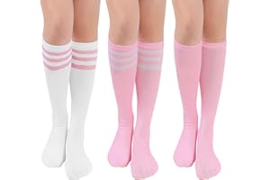 LPMOERA Knee High Socks for Woman Long Tall Tube Athletic Cotton Tall Socks Baseball Softball Socks