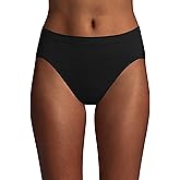 Bali Women's Seamless Hi-cut Panty, Comfort Revolution Microfiber Brief, Full Coverage Underwear