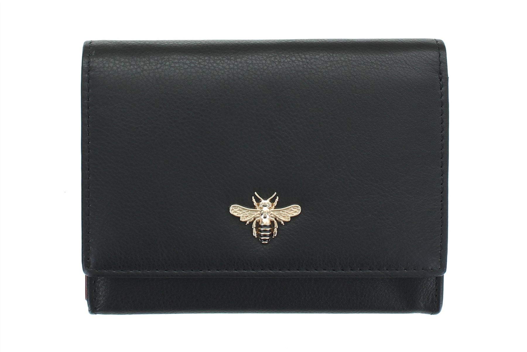 Mala Mason Collection Leather Purse with RFID Protection 3473_27 Black/Red