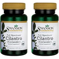 Swanson Cilantro (Coriander) 425 Milligrams 60 Capsules (2 Pack)