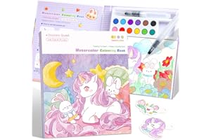 gesboole Paint with Water Coloring Books for Kids Ages 3-5, 4-8 – Cute Coloring Book for Teens,Arts and Crafts for Kids Ages 3 4 5 6 7 8+, Birthday Gift Toys for Girls Boys,Travel Toys -Unicorn