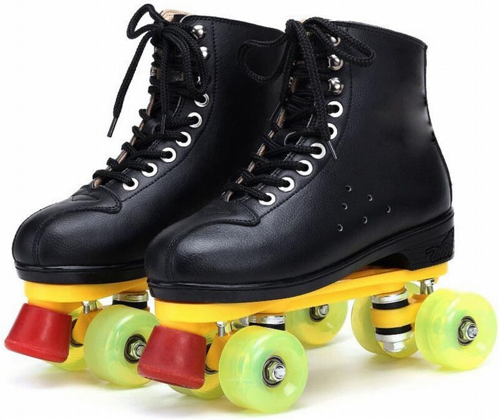 Adult Double Skates Roller Skates Adult Men and Women Double Roller Skates Four Rounds of Flash