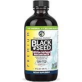 Amazing Herbs Premium Liquid Black Seed Oil - Cold Pressed with Nigella & Sativa, Aids in Digestive Health, Omegas 3 6 & 9, Immune Support, Brain Function, Non GMO, for Men and Women - 8 Fl Oz