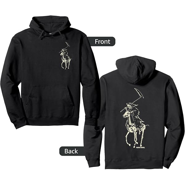 Amazon.com: Polo Grim Reaper Vintage Death Zip Hoodie : Clothing