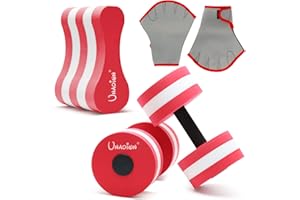 UNAOIWN Water Weights for Pool Exercise 2Pcs Water Dumbbells Water Aerobics Pool Barbells Lightweight Resistance Aquatic Dumbbell for Swimming