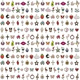 Youdiyla 50pcs Alloy enamel set series Pendant Jewelry Making DIY Keychain Earrings Pendant Various Design Charms for Jewelry Making Bracelets Necklace (SN65)