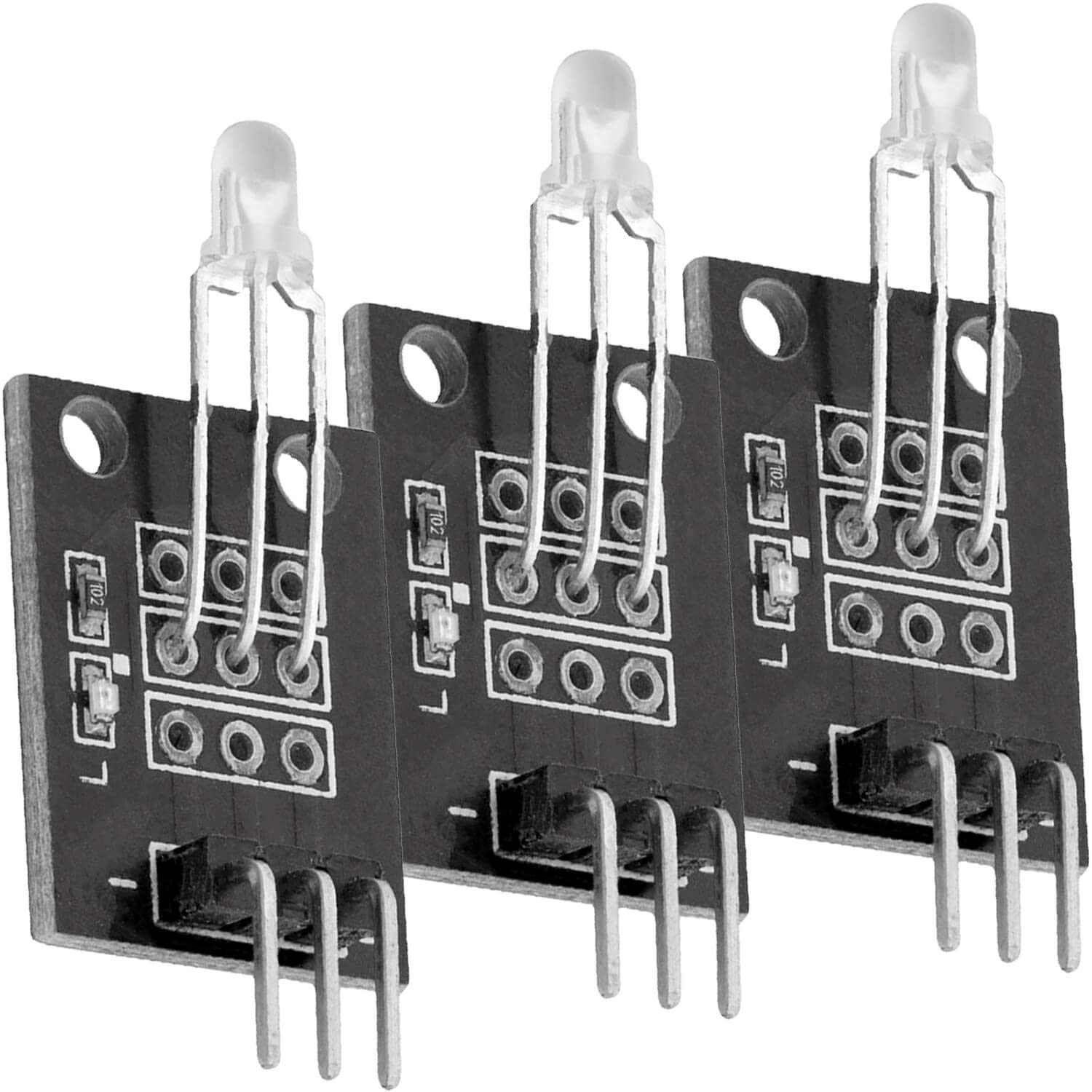 AZDelivery 3 x KY-029 Bi-Colour LED Module 3mm compatible with Arduino Including E-Book!