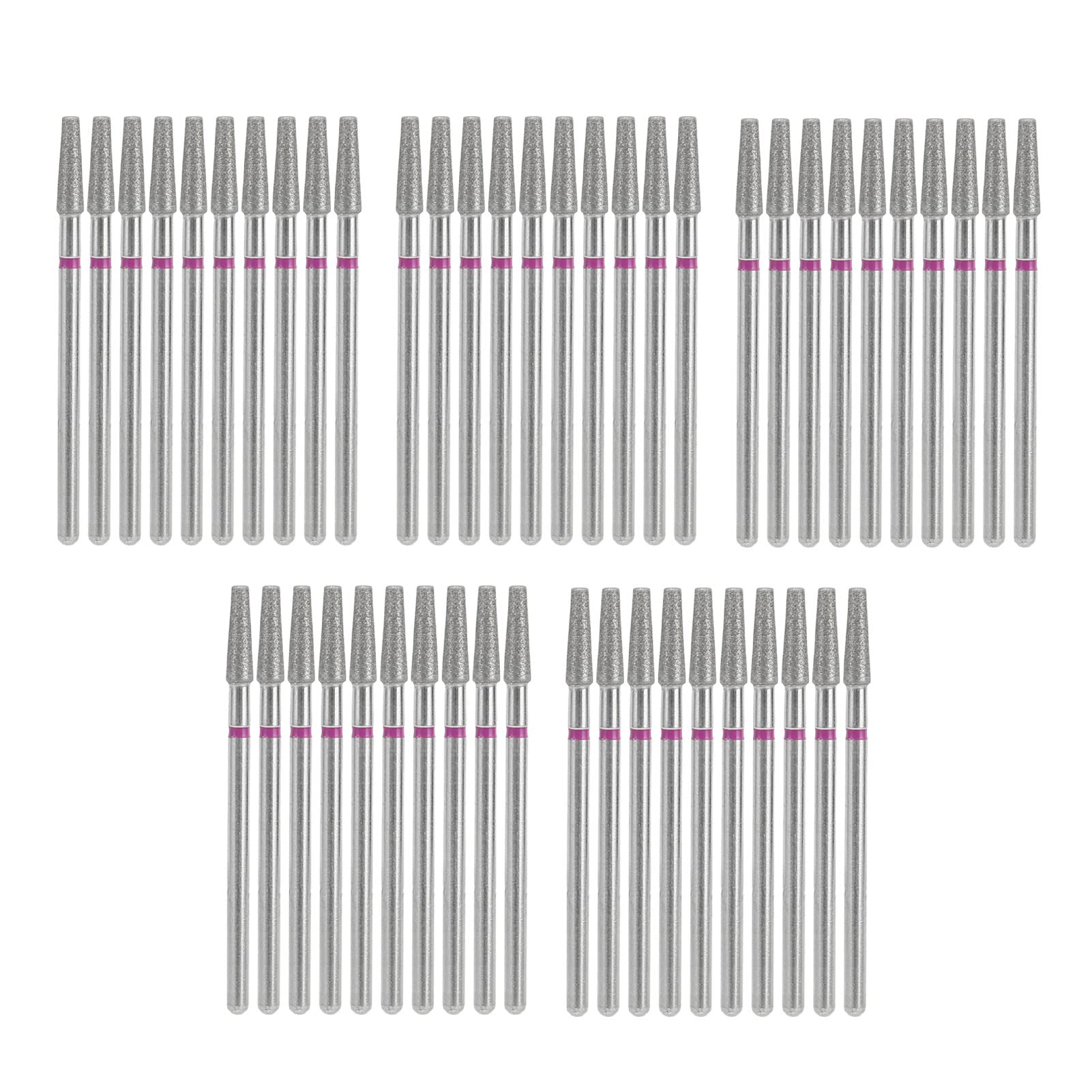 Nail Drill Bits 50pcs, Nail Drill Corn Bits Set, Nails Supply Carborundum Nail Drill Bit for Gel Nails Cuticles, Professional Accessory Cuticle Remover Bits Set