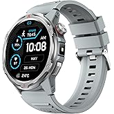 AOLON Smart Watch for Men (Answer/Make Call with 1.43'' AMOLED Display, IP68 Waterproof, 30+ Days Battery Life with100+Sport Modes Fitness Watch, Compass, Heart Rate, SPO₂ & Sleep Monitor（Silver）
