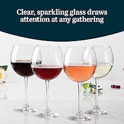 Libbey Vina Red Balloon Wine Glasses, 18.25 Oz