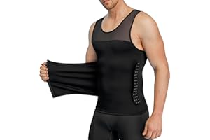 TAILONG Men Body Shaper Slimming Vest Tight Tank Top Compression Shirt Tummy Control Underwear Moobs Binder