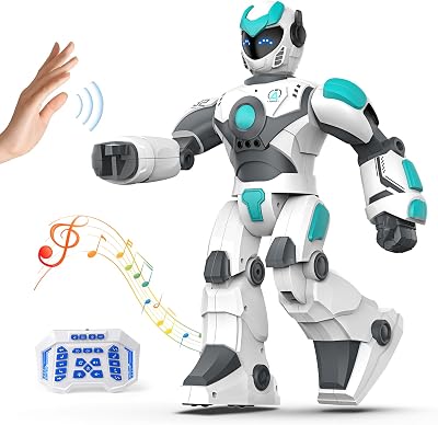 Robot RC Programable Extra Grande con Canto, Baile, Detección de Gestos y Control de Voz, Robot Inteligente para Niños 3 4 5 6 8+