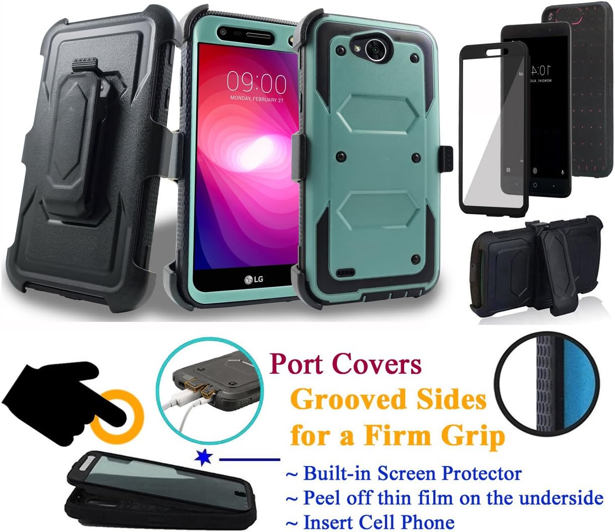 Best Lg X Power Phone Bumper Kick Stand