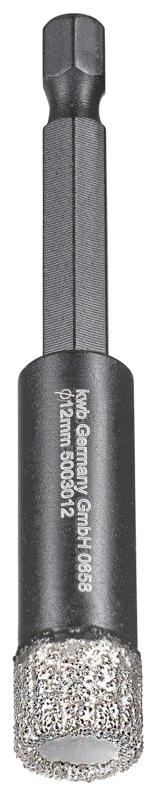kwb Diamond Tile Hole Drill Bit for Power Drills, E 6.3 Shank, 12mm Diameter