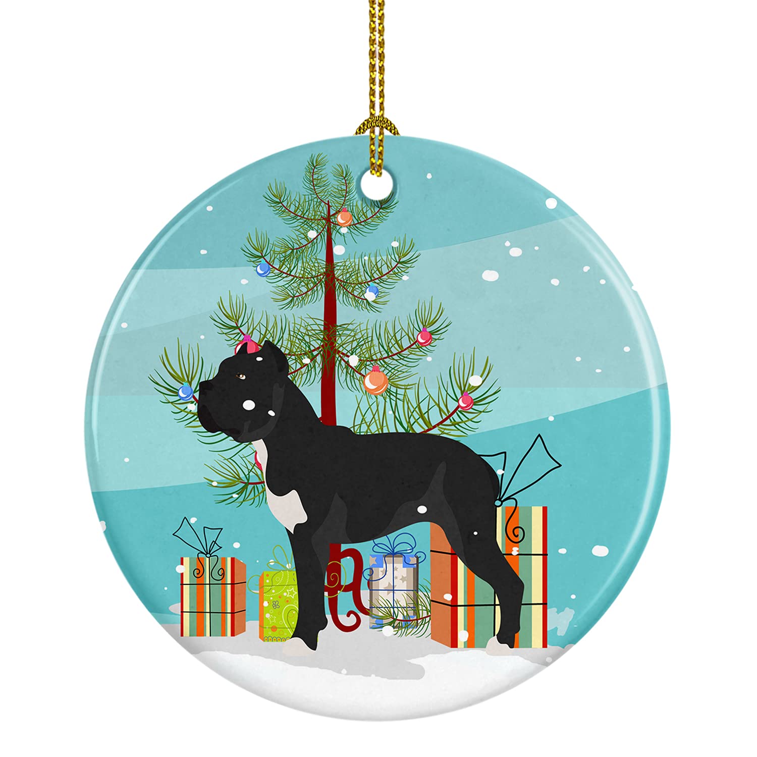 Caroline's Treasures BB8507CO1 Cane Corso Christmas Ceramic Ornament, 7.62 cm