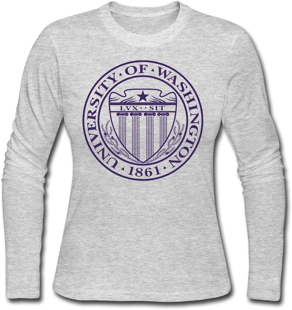 University Of Washington Established 1861 Woman Long Sleeve TShirt Gray Amazon.ca Clothing