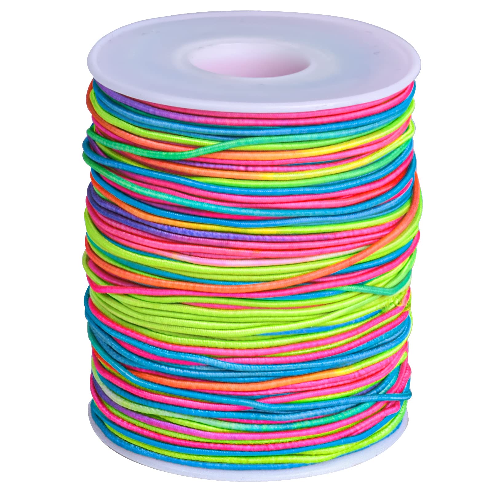 Yuknees Elastic Cord Beading String for Bracelets, Thread Jewellery Making Stretchy Bracelet Bead Rope Necklace Craft (Rainbow), (401-001368)