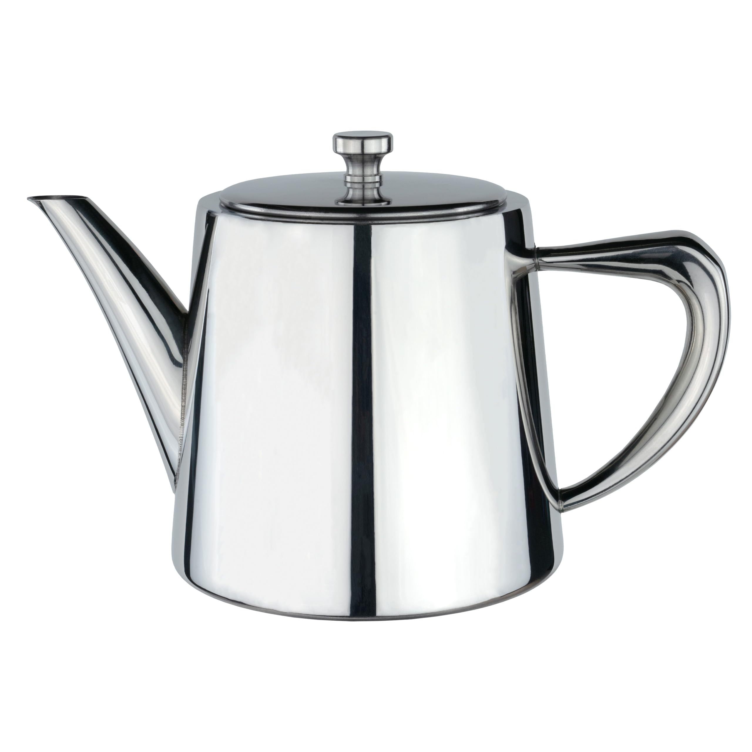 Café Olé Derwent Teapot, 24oz / 680ml, Serves 3, Stainless Steel, Modern Teapot Design with Mirror Finish, Perfect Pour Spout