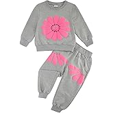 Toddler Baby Boy Girl Clothes with Pockets 2PC Long Sleeve Pullover Sweatshirt and Pants Infant Fall Winter Outfit