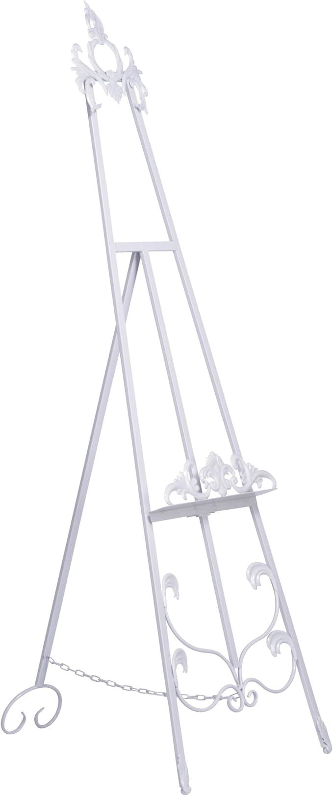 Tall White Freestanding Metal Easel for 