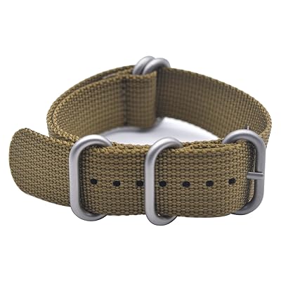 ArtStyle Watch Band with 1.5mm Thickness Quality Nylon Strap and Heavy Duty Brushed Buckle