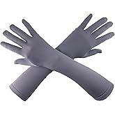 Chendvol Men's and Women's 15'' Elbow Length 20s Stretchy Cosplay Costume Gloves